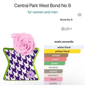 100ml Central Park West Bond No 9 FULL SET!!
